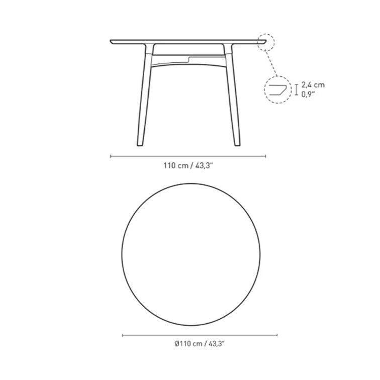 BA103 | Preludia Round Dining Table(プレルディアラウンドダイニングテーブル)