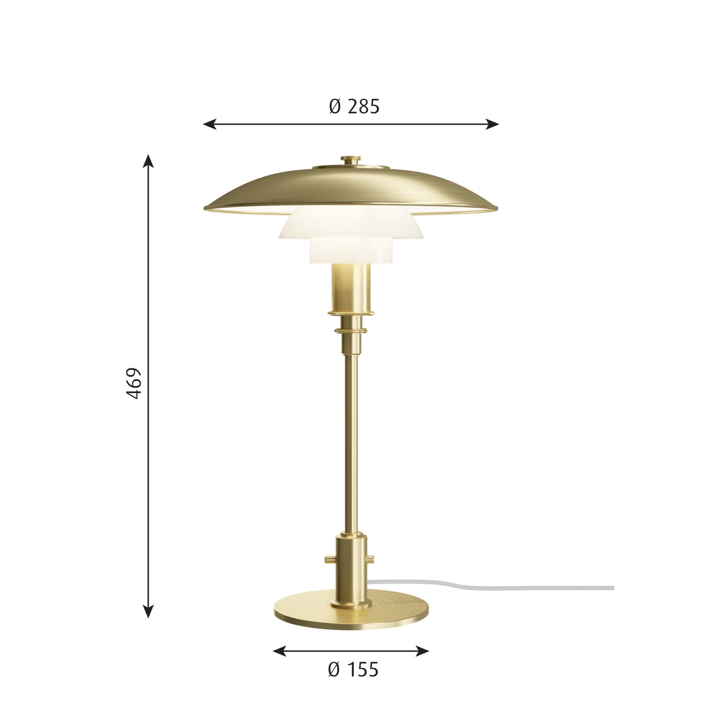 【即納可能】限定・PH 3/2 Brass Opal Glass Table, Limited Edition(PH 3/2 真鍮ガラステーブル リミテッド)
