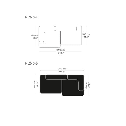 【日本国内在庫】アルファベットソファ PL240-4 / PL240-5
